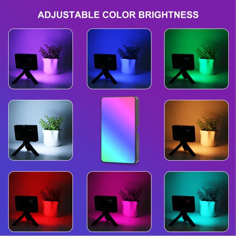 PULUZ Tasche 140 LEDs RGB Vollfarbe Beauty Fülllicht Handheld Fotografie LED-Licht (Schwarz)