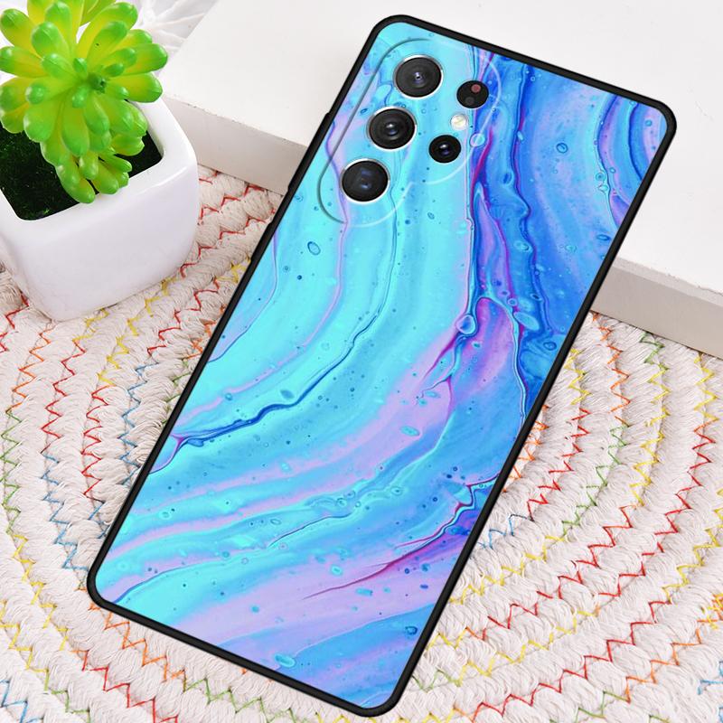 Neon Marble Art Silicone Phone Case For Samsung Galaxy note 10 pro S26 S25 S24 S23 S22 S21 Plus S25Ultra Capa Cover