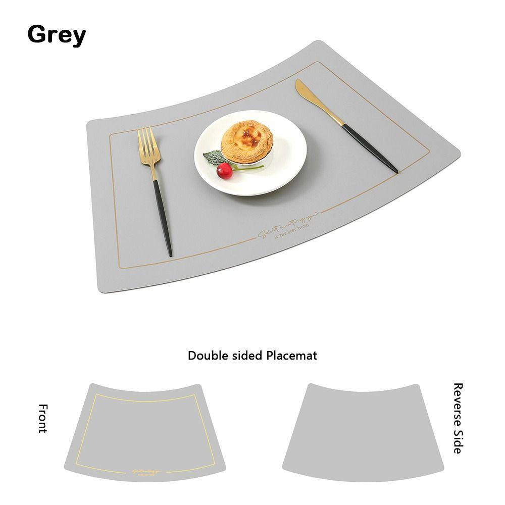 PU-Leder Fächerförmiges Platzset Chinesischer Stil Westliches Platzset Wärmeisolationsmatte Restaurantgebrauch