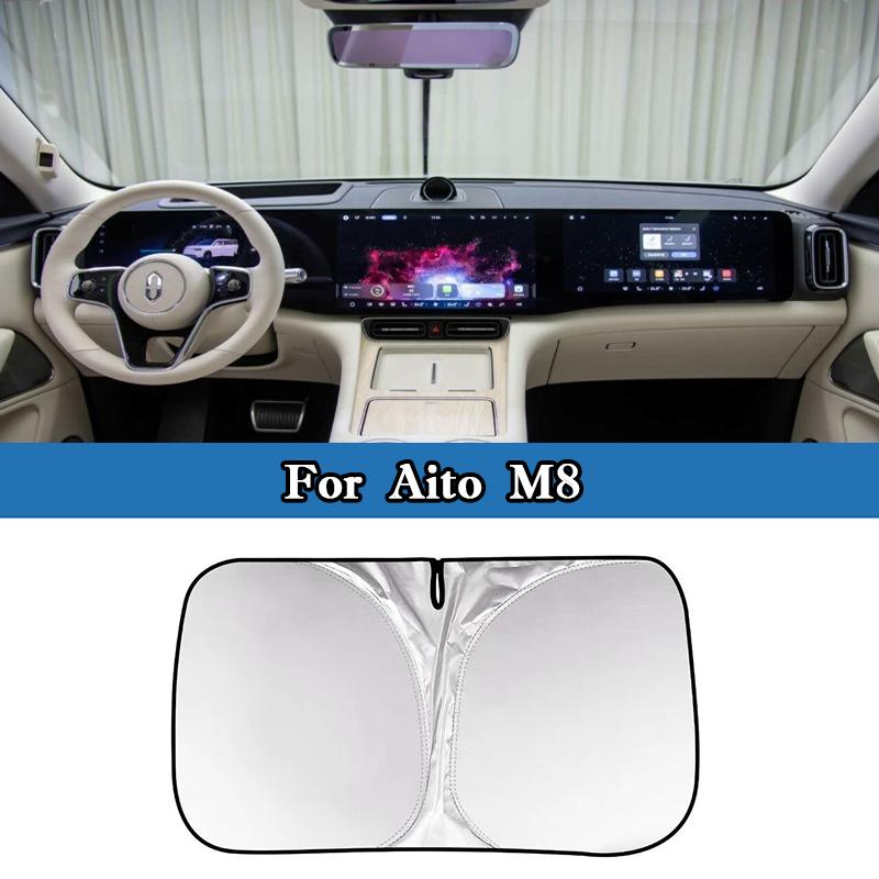 For Huawei Aito M5 M7 M8 M9 Car Windshield Sunshade Cover Foldable Front Window Sun Visor Blocks UV Refletive Protector Cover
