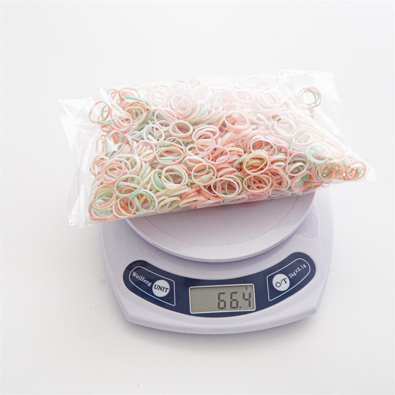 1000 pcs of new-style girls' hair accessory hair bow elastic hair tie disposable rubber band children's product