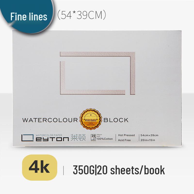 Leighton Portable Watercolor Sketchbook - Hand-painted, All Cotton, 32k-4k Sizes, 300g, Fine to Coarse Textures.