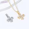 18K Gold Plated Brass Star Cross Charms Pendants For Necklace Making,Inlaid Zircon Decorative Pendants,DIY Jewelry Accessories