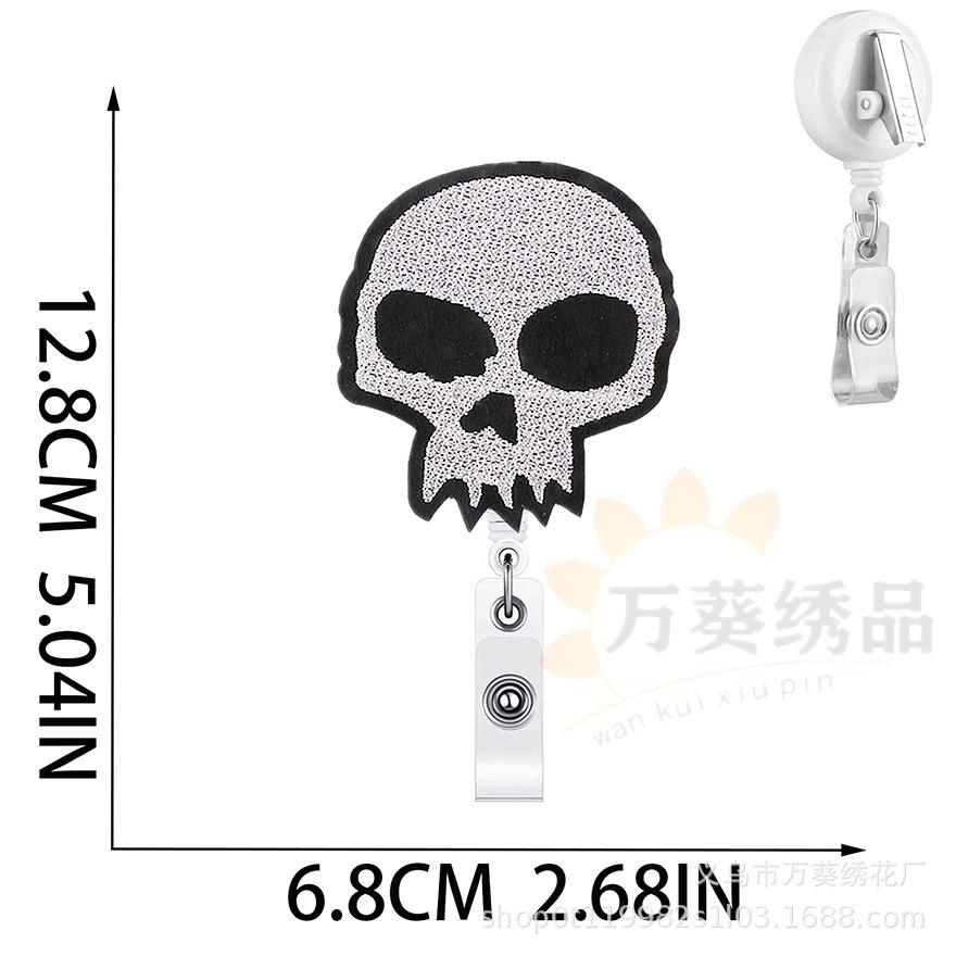 

Ghost Easy Pull Button Embroidery Cloth Sticker Halloween Themed Patch Sticker Fright Night Embroidery Sticker Skull Decoration Clip Buckle no. 13 easy pull buckle_3 pieces