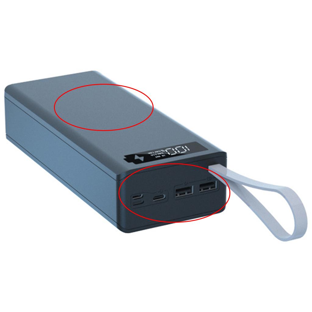 Detachable LCD Display DIY 16x18650 Battery for Case Power Bank for Shell External Box without Battery 5W Wireless Charg