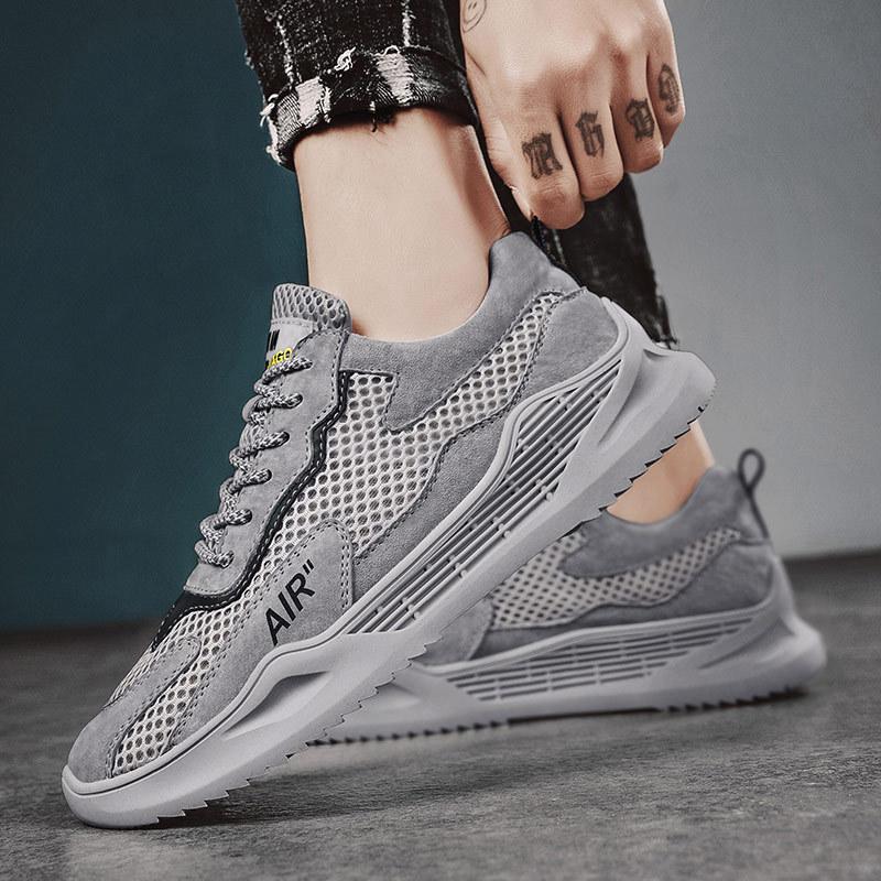 Летняя сетчатая обувь. Мужские кроссовки большого размера. Одинарные туфли. Повседневная — фото 4