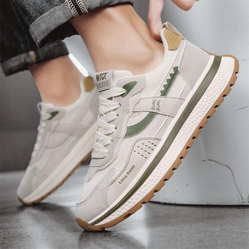 New Fashion Men 's Four Seasons Comfortable Thick Sole Shoes Students BoysTrending Soft Sole Breathable Casual Running Sneakers