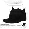 Men's Snapback Adjustable Baseball Cap Hip Hop Hat Black Bull Horn Decoration Caps Flat Top Trucker Hats