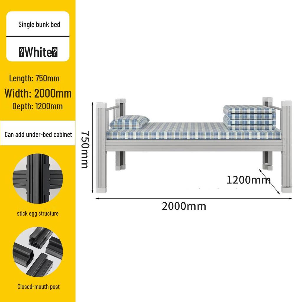 Double Layer Iron Art Bunk Bed for Dorms and Apartments