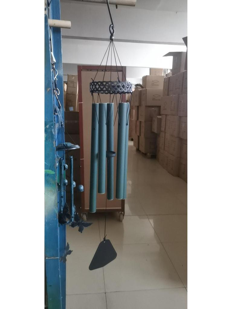 Ciondolo Campanello Eolico da Esterno in Alluminio - Decorazione da Giardino Nera