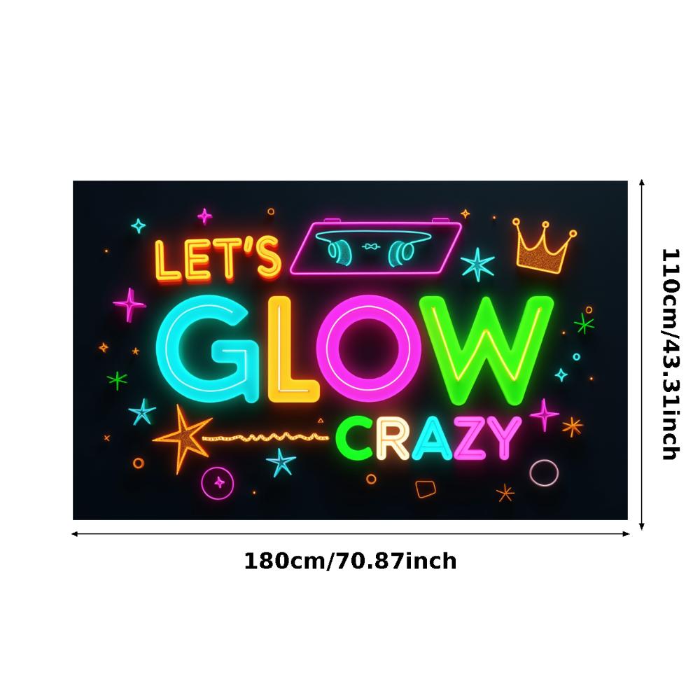 Neon Decoration Headphones Design Neon Party Banner Event Backdrop Party Prop Glow Party Banner For Night Event