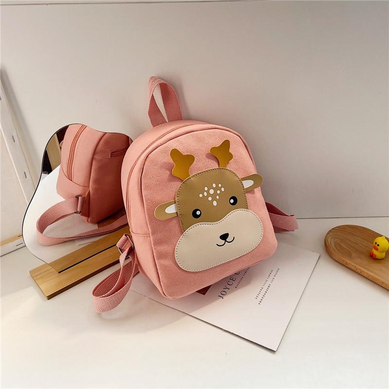 2023 New Cartoon Canvas Backpack for Kids, Ages 3-6, Trendy Kindergarten Bag for Boys and Girls