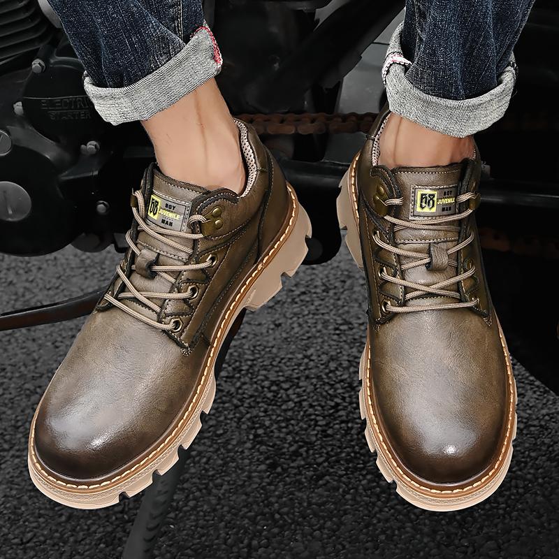 Fashion Genuine leather Men's autumn and winter shoes Retro and high-quality luxury styles Office or leisure business Outdoor daily