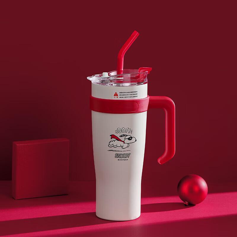 SNOOPY 1250ml Stainless Steel Insulated Straw Tumbler