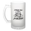 Verre À Bière - PLANETEE - J'peux Pas Minimaliste - Verre Trempé Givré - 470 Ml - Imprimée En Bretagne