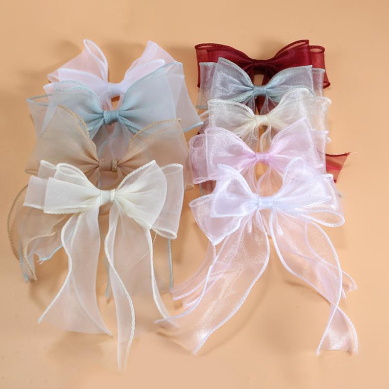 10Yards Organza Solid Color Ribbon 4Cm Wavy Edge Ribbon For For Flower Bouquet Gifts Packaging Party Decorations Diy