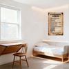 Vintage Rusty Metal Sign '8 POWERFUL WORDS' Distorted Words Inspirational Retro Wall Decor for Home Bar Man Cave Cafe Art Aged C