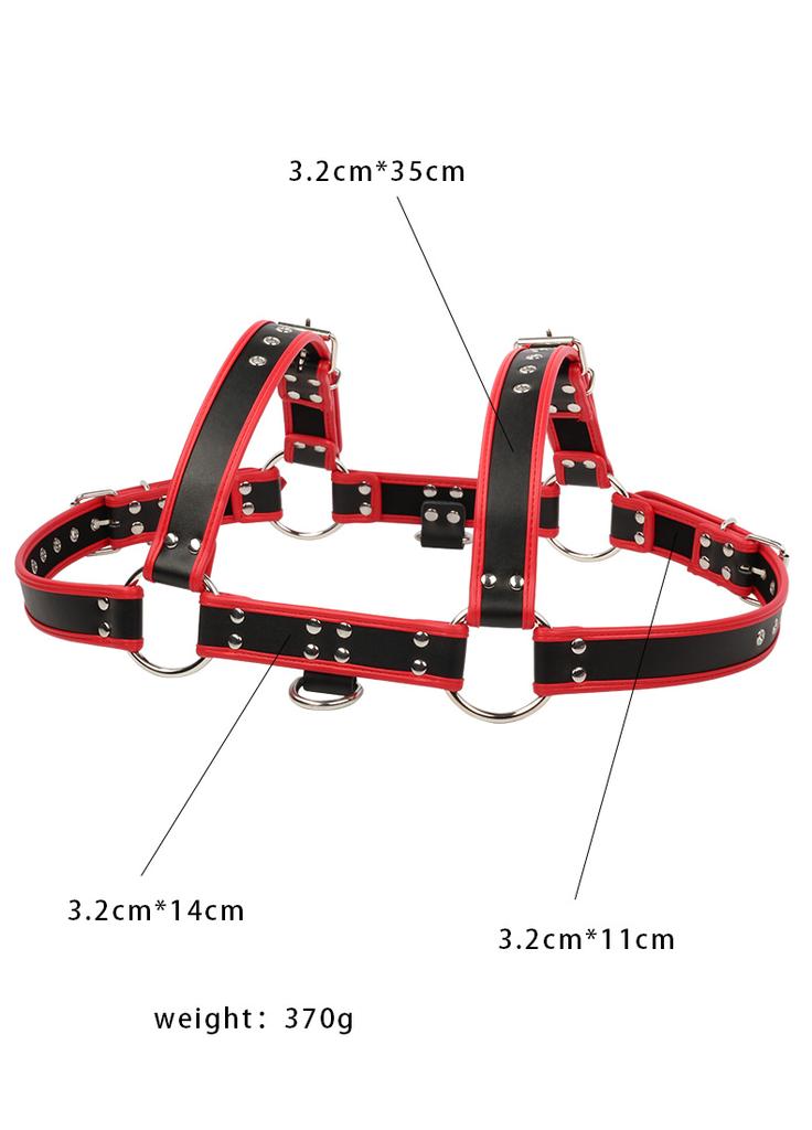 Adjustable Gay Body Bondage Harness Strap Fetish Gay Clothing Chest Faux Leather Harness Belts