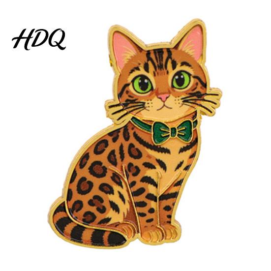Enamel Animal Badge Bow Tie Cat Brooch Cartoon Kitten Metal Theme Brooch Pin Hats Bags Scarves Clothes Decorative Accessory Lapel Pin