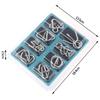 8Pcs/Set Materials Metal Puzzle Wire Iq Mind Brain Teaser Puzzles Reliever Toys