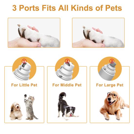 Professional Stepless Speed Electric Pet Nail Grinder Trimmer File Clipper for Large Medium
