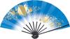 Love 1400mm X Colored Red Black Lacquered Fan for Dancing Fan, 1528mm, Paper, Gradient, 9.5cm, Bone, Box, (Blue)