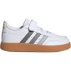 Adidas Breaknet 2.0 Comfortable Versatile Non-Slip Durable Low-Top Kids Skate Shoes Kids Sneakers White Gray Resin-Yellow JI0962