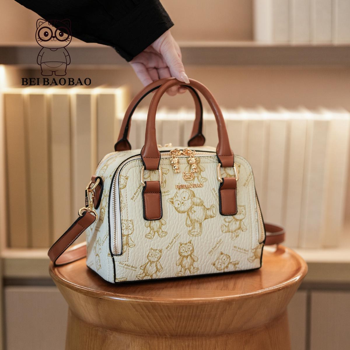 Стильная Мультяшная Кошка Сумка через плечо и на плечо