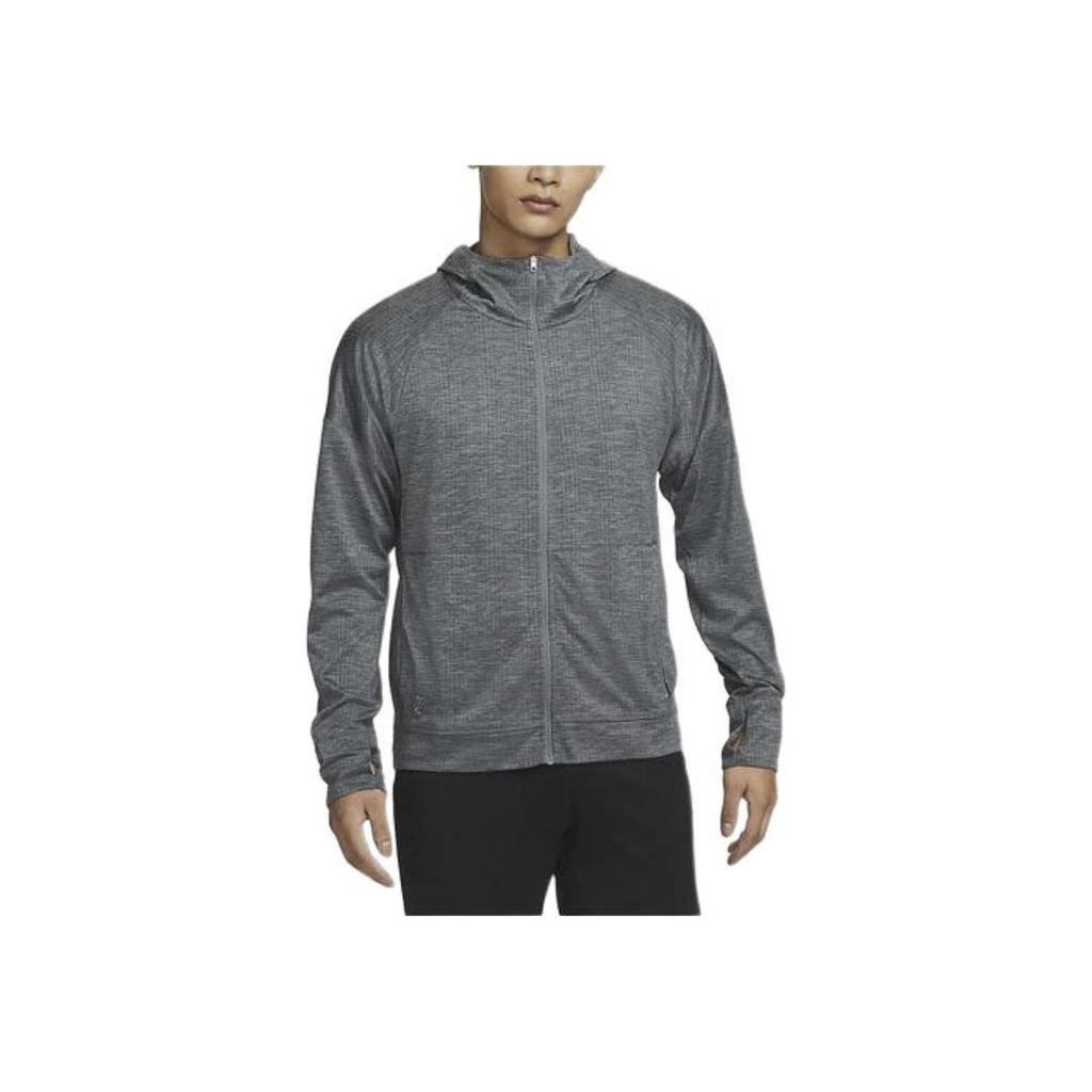 Nike Yoga Dri-FIT Solid Color Zip-Up Hoodie Men Hoodies Cool-Gray FB7779-065