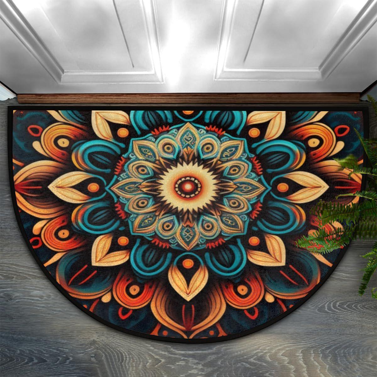 

Bohemian Floor Mat Home Ethnic Style Entrance Door Mat Wear-resistant and Dirt Resistant Floor Mat 60 * 90cm