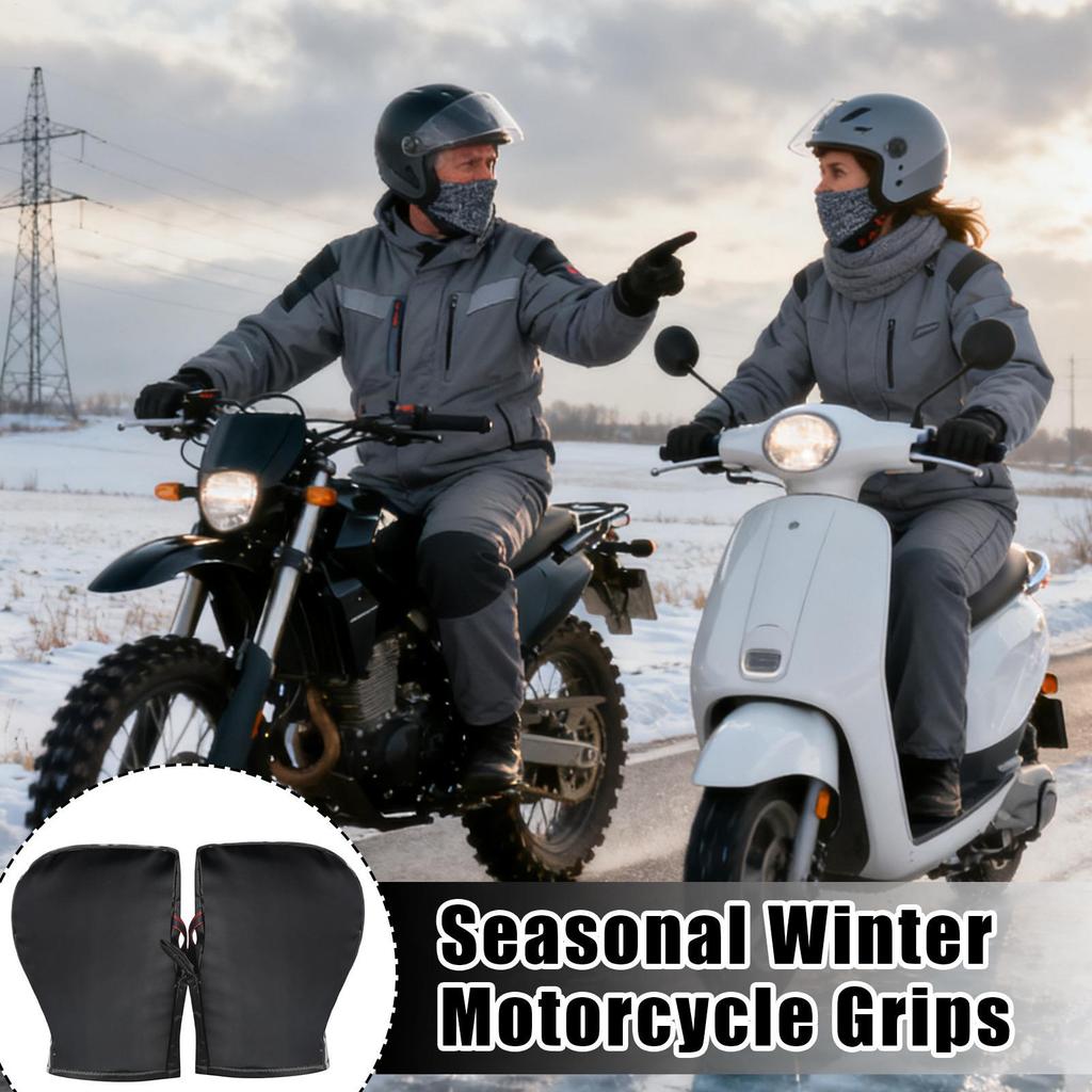 Bike Handlebar Mitts Protective Insulated Windproof Gloves Waterproof Hand Muffs For Motorcycle Riding Mountain Biking Road