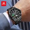 OPK 8175 multifunctional timing steel strip men's quartz watch