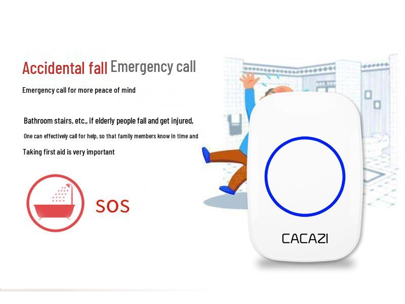 Wireless Long-Distance Emergency Call Button for Elderly Support.