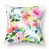 Spring Watercolor Floral Pillowcase Pink Rose Decorative  Sofa Living Room Bed  Home
