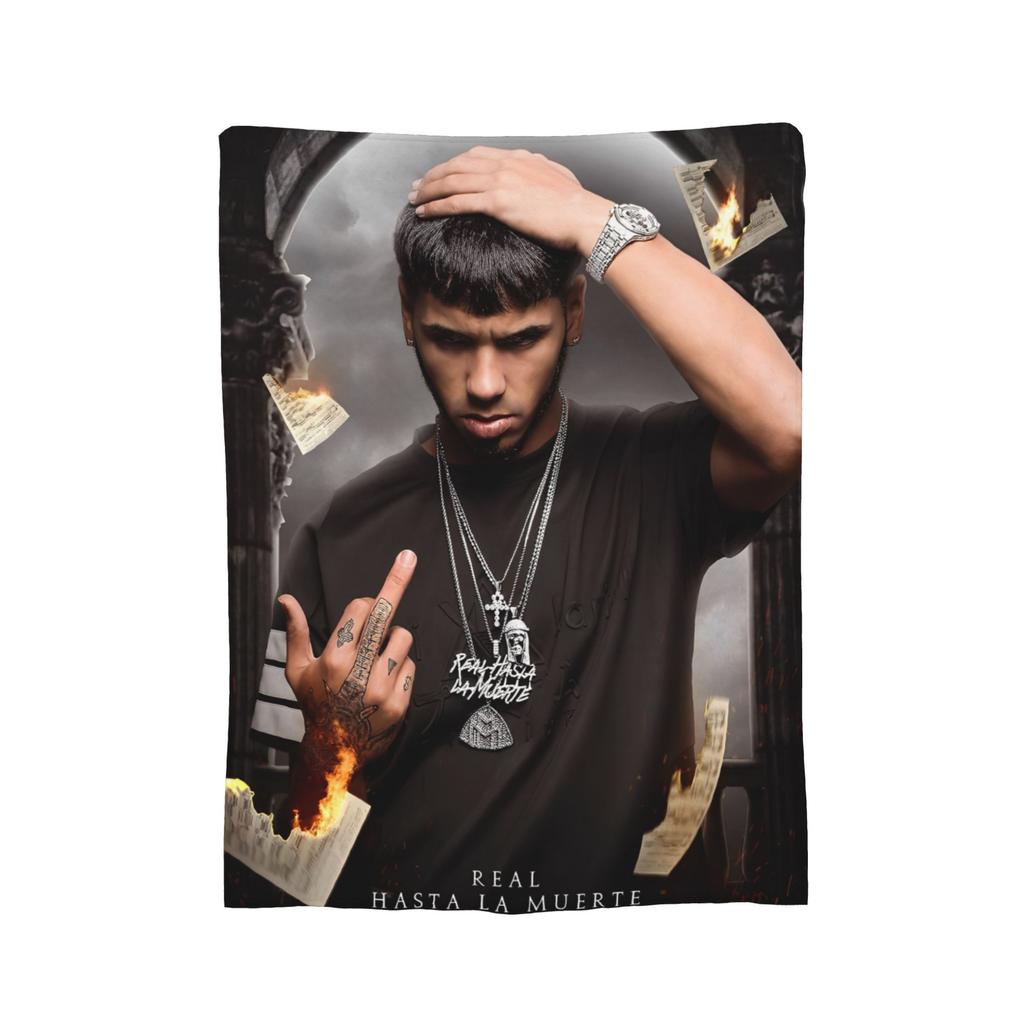 Anuel AA Rapper Hip Hop Singer Blanket Fleece  Winter  Breathable Lightweight Thin Throw Blankets for Bedding Couch Bedspread