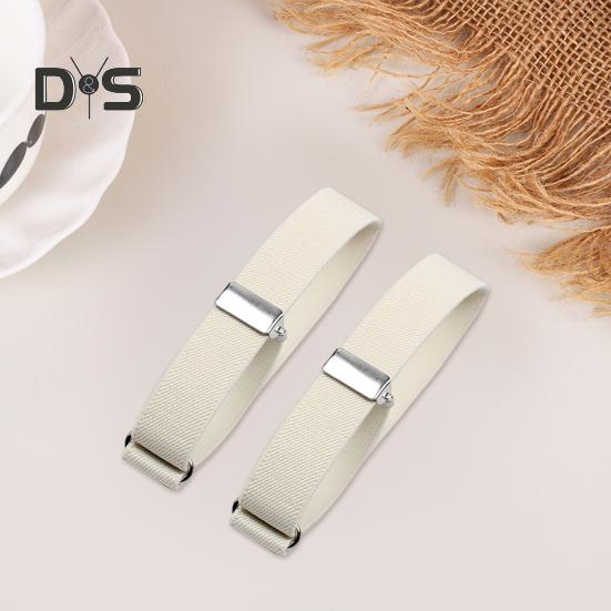 1 Pair Unisex Armband Adjustable 2.5CM Width Solid Color Leg Strap Elastic Shirt Sleeve Holder Arm Cuffs Bands Party Wedding Clothing Accessories