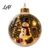 Holy Season Spiritual Gift Glowing Christmas Ball Ornaments Mini Holiday Scene Light-Up Hanging Clear Luminous Keepsake for Memorial Acrylic