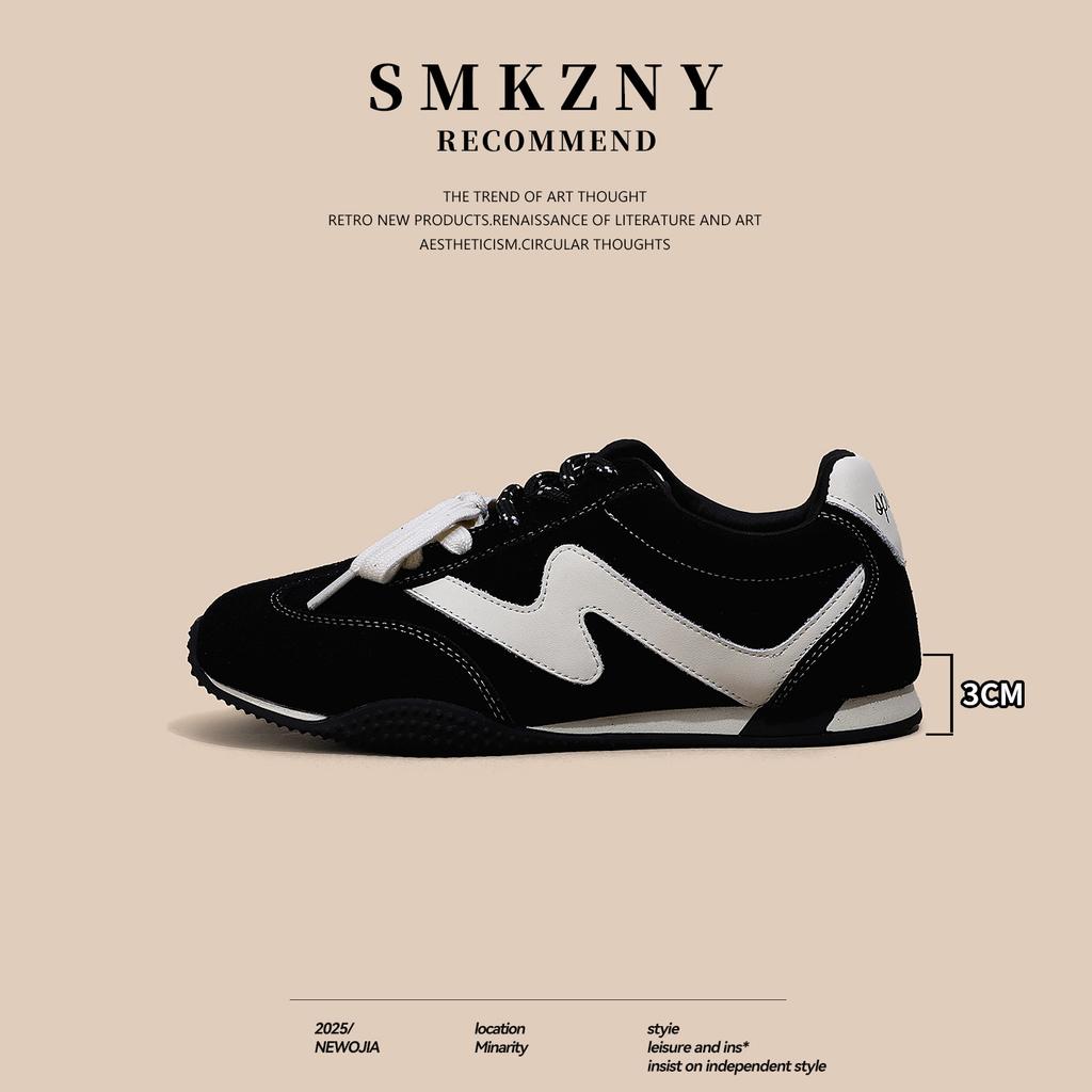 Red retro soft-soled German training shoes women's 2025 new autumn versatile popular casual sports shoes super fire Forrest Gump shoes