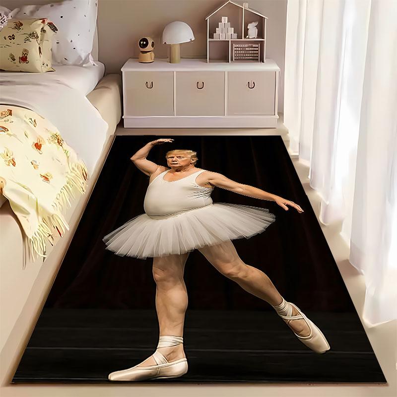 Ballet Dancer in White Tutu suitable as a non-slip mat for the living room or bedroom sofa