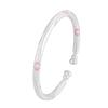 Sterling Silver 9999 Enamel Gourd Flower Twisted Bangle for Women - New Chinese National Style Bracelet