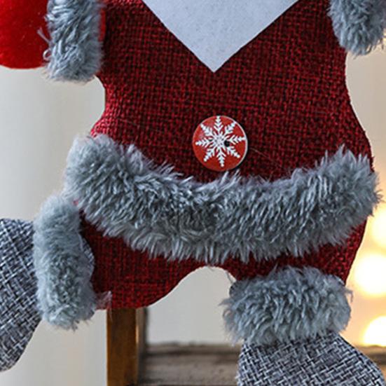 Christmas Plush Ornaments Cute Snowman Santa Elk Bear Doll Hanging Pendant Christmas Tree Decoration for Walls Windows Doors Home Decor