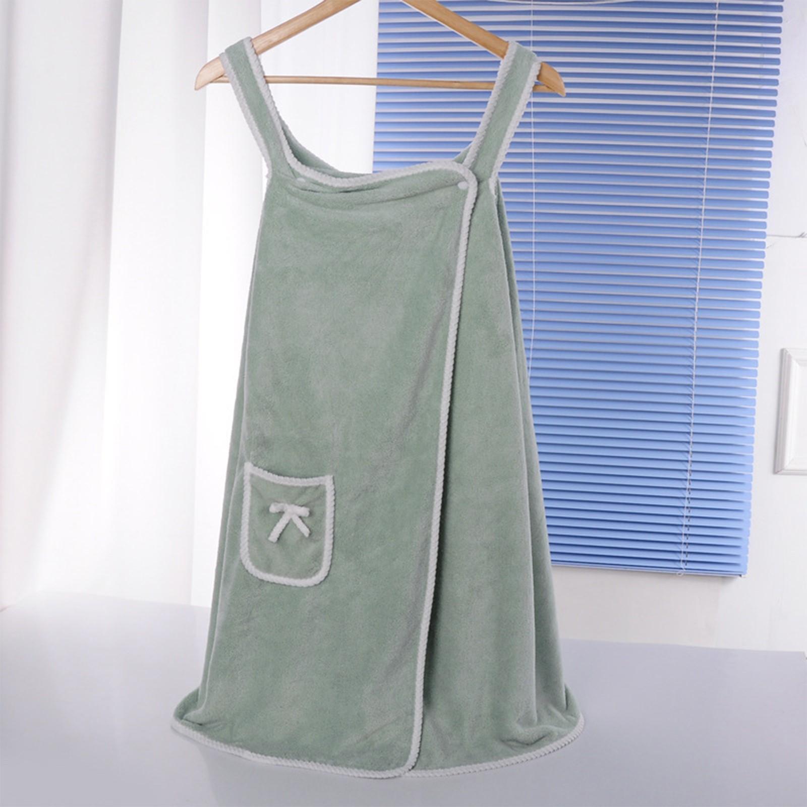 

Женские банные полотенца для девочек, носимые 140*85 см, быстросохнущие, для купания, пляжа, спа, халаты, для стирки одежды, душа, ванны и тренажерного зала One Size зелёный