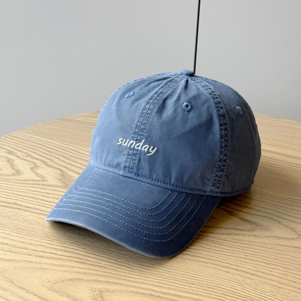 New Retro Washed Cotton Baseball Cap for Women Trendy Korean Version Simple Embroidered Letters Versatile Soft Top Duck Cap for Men