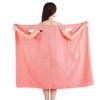 Women's Quick-Dry Soft Coral Fleece Wearable Bathrobe Towel