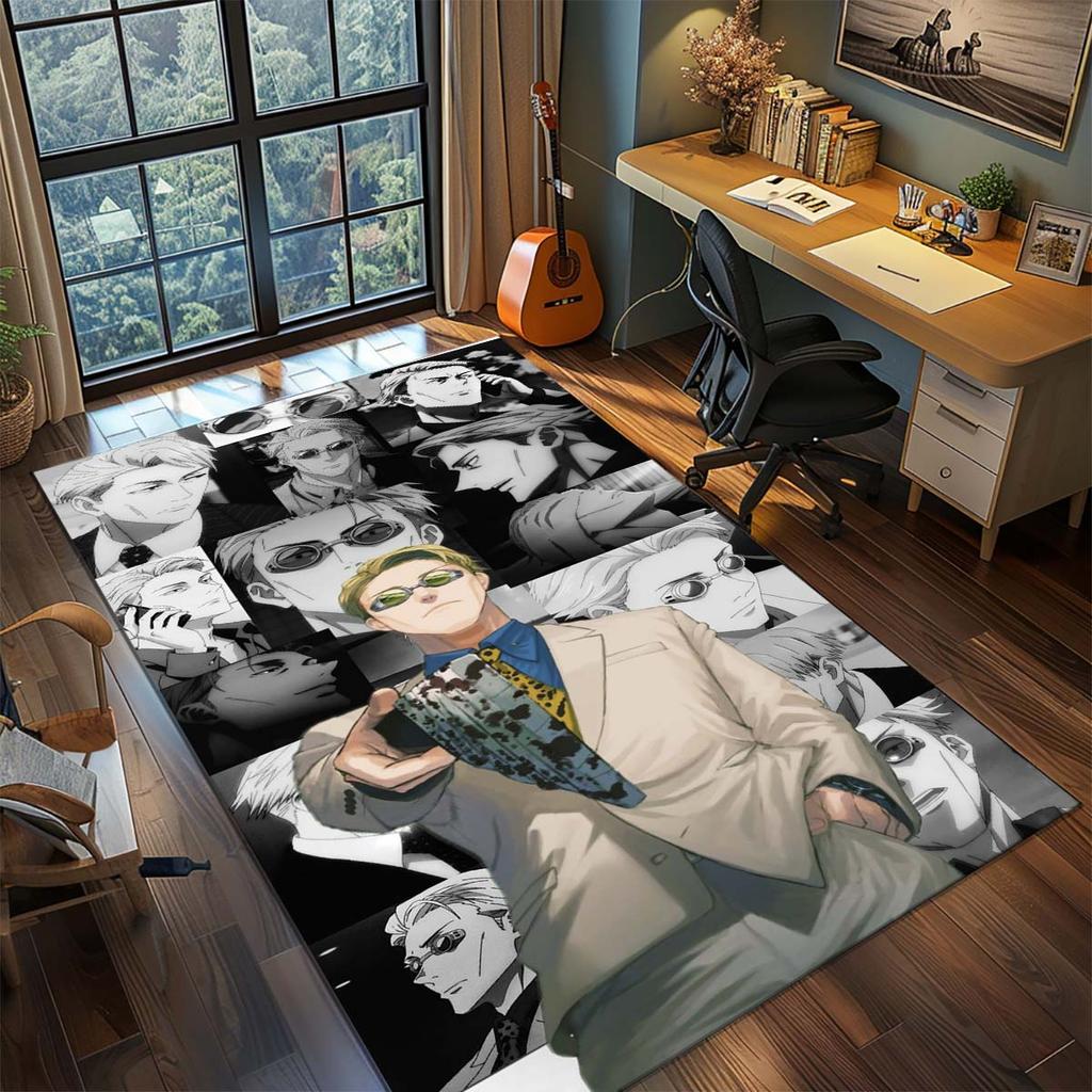 Jujutsu Kaisen Small Polyester Rug Anime Carpet Non Slip Living Room Bedroom Floor Decor -QJY