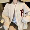 2025 Women's Autumn/Winter Diamond Quilted Cotton-Lined Denim Baseball Jacket