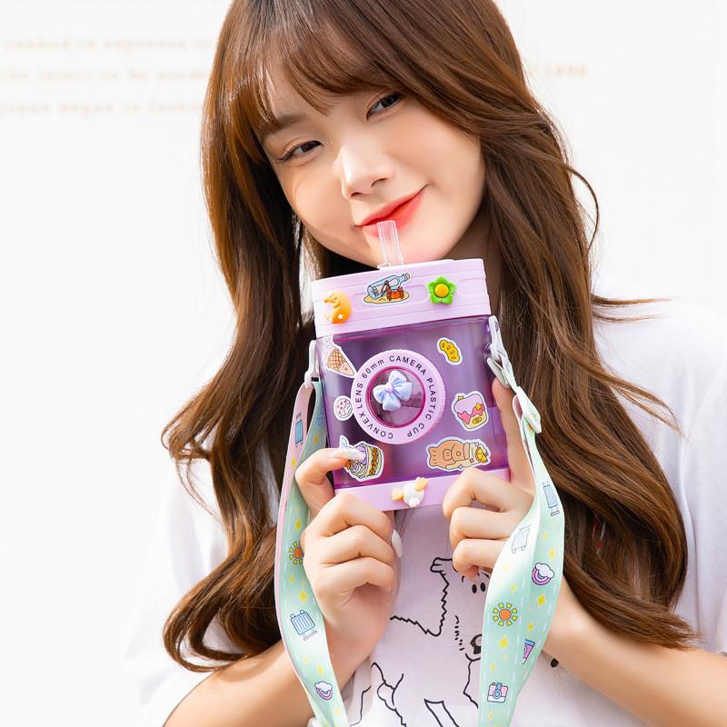 Childrens Creative Camera Style Water Bottle With Leakproof Sealing For Kids And Teens