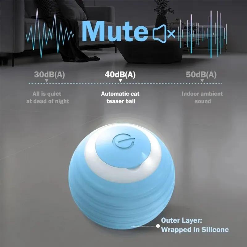 Cat Interactive Ball Training Self-moving Kitten Electric Cat Ball Toys Electronic Automatic Rolling Magic Ball Toys for Cat Toy