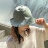 Fashion Solid Color Bucket Hat for Women Spring Summer Cotton Wide Brim Sunshade Fisherman Cap Girls Casual Outdoor Basin Hat