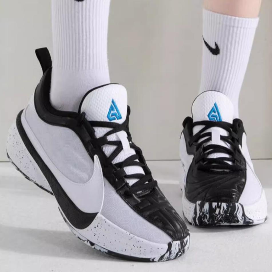 Nike Zoom Freak 5 GS Oreo საბავშვო სპორტული ფეხსაცმელი თეთრი შავი ფოტო-ლურჯი DZ4486-100
